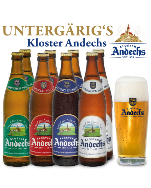 Untergärig's - Andechser Bierpaket mit original Bierglas